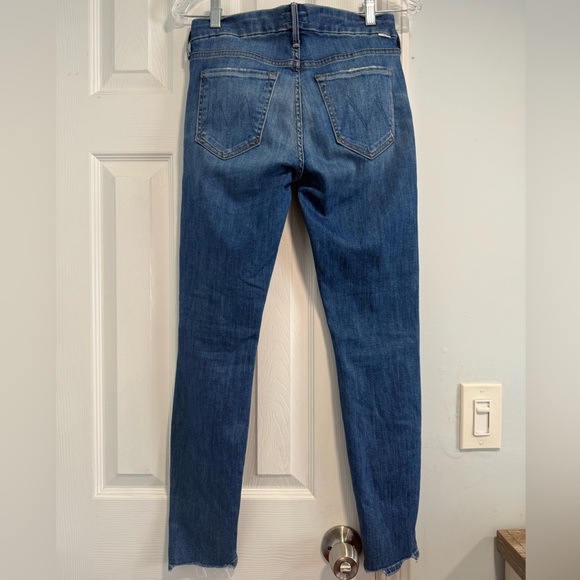 MOTHER Distressed Indigo Skinny Jeans - Picture 3 of 11